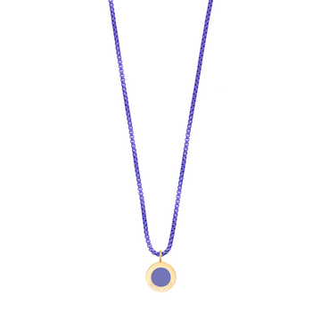 OCEAN PERSIAN BLUE CHAIN WITH PERSIAN BLUE CHIP NECKLACE