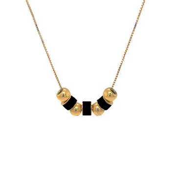 LUCKYMARE 7 CHIPS BLACK NECKLACE