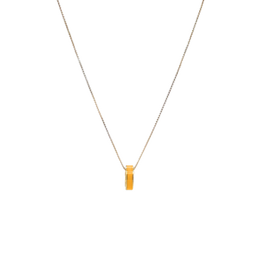 WEWA SPECTRA YELLOW CIRCLE CHIP NECKLACE