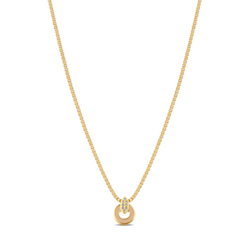 NEREIDA BEIGE CHIP NECKLACE WITH ZIRCONIA