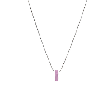 WEWA FONDANT PINK CIRCLE CHIP NECKLACE