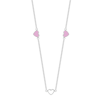 AMARE FONDANT PINK AND WHITE CHIPS NECKLACE