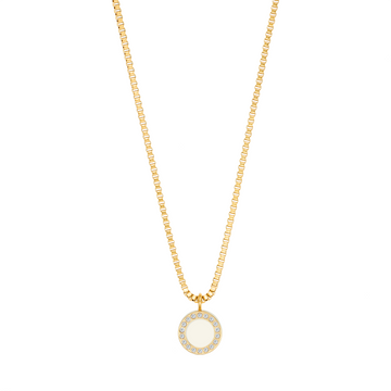 OCEAN CAPPUCCINO CHIP WITH ZIRCONIA NECKLACE