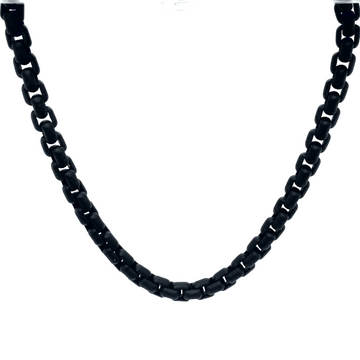 THALASSA BLACK CHAIN BLACK CHIP MEN NECKLACE