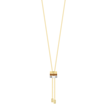 WEWA BOLO TIE TUBE NUTSHELL CHIP NECKLACE