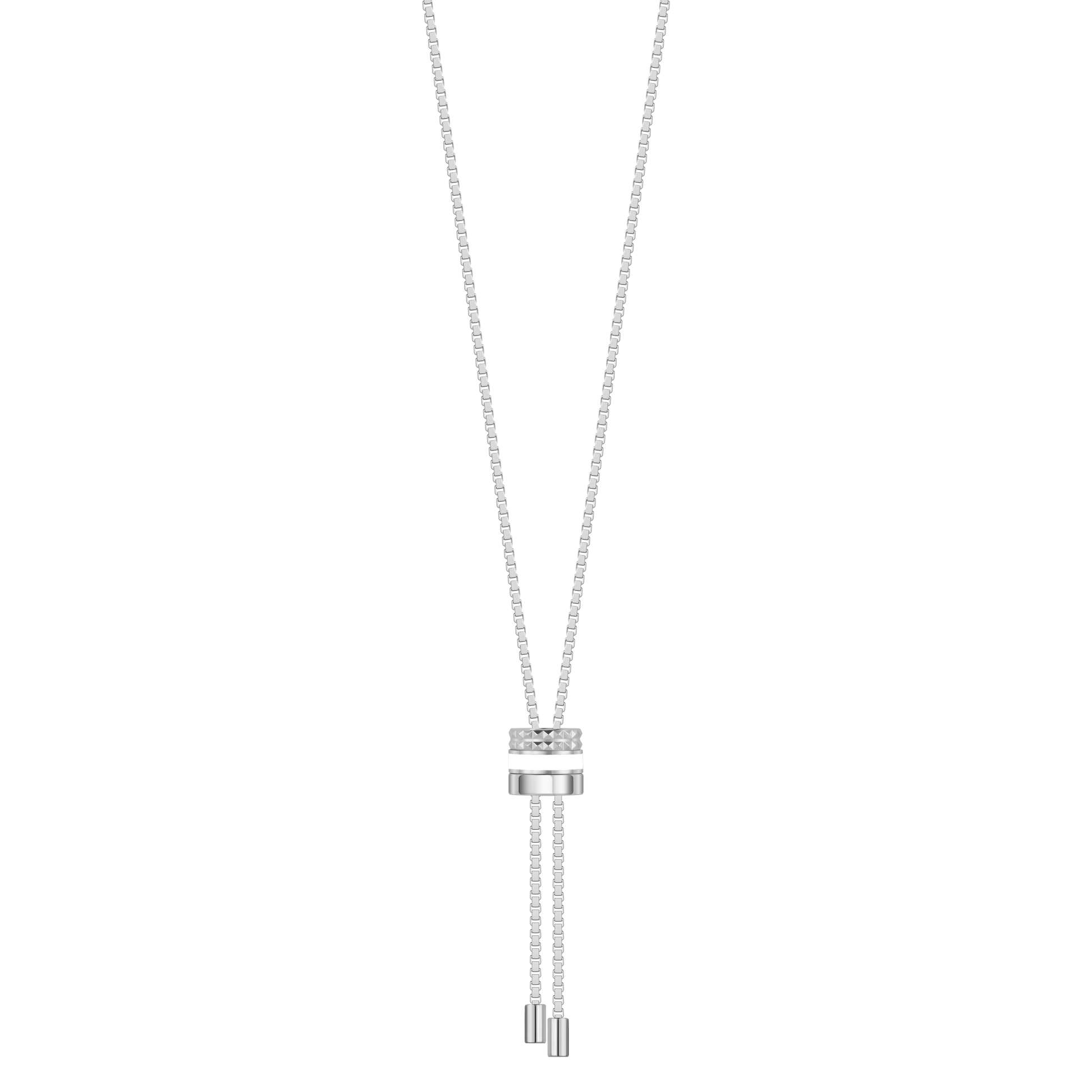 WEWA BOLO TIE TUBE WHITE CHIP NECKLACE