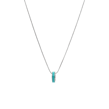 WEWA TURQUOISE CIRCLE CHIP NECKLACE