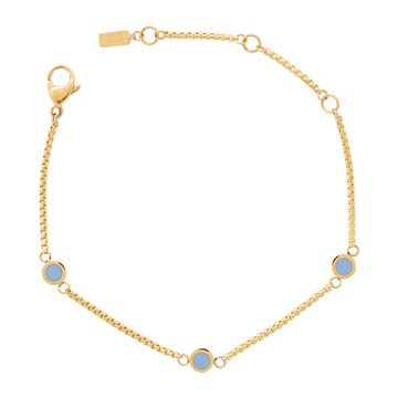NEW WAVE POWDER BLUE 3 CHIP BRACELET