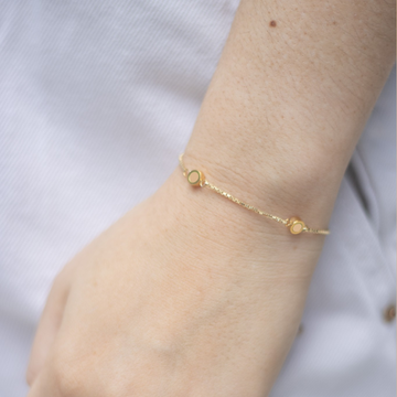 NEW WAVE BEIGE 3 CHIP BRACELET
