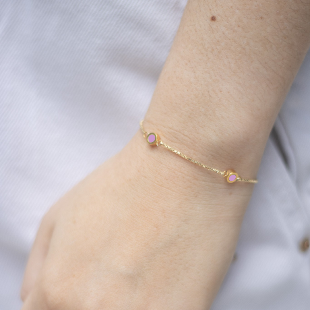 NEW WAVE FONDANT PINK 3 CHIP BRACELET
