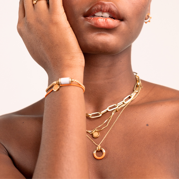 ACQUARELLO ROUND ORANGE NECKLACE