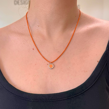 OCEAN ORANGE CHAIN ORANGE CHIP NECKLACE