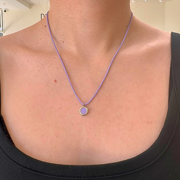 OCEAN LAVENDER CHAIN LAVENDER CHIP NECKLACE