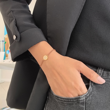 OCEAN NUTSHELL CHAIN AND BEIGE CHIP BRACELET