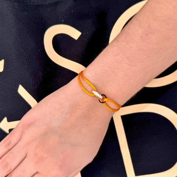 WEWA ORANGE CORD WHITE CHIP BRACELET