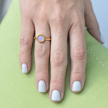 OCEAN LAVENDER CHIP RING