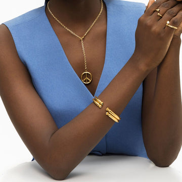Lariat SEACAP IPYG Peace Charm Turquoise Chip