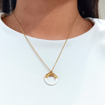 ACQUARELLO ROUND WHITE NECKLACE