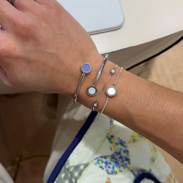 OCEAN WHITE CHIP WITH ZIRCONIA BRACELET