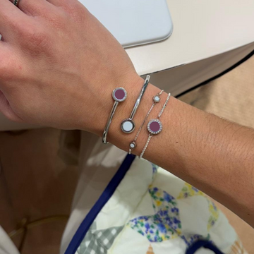 OCEAN PLUM CHIP WITH ZIRCONIA BRACELET