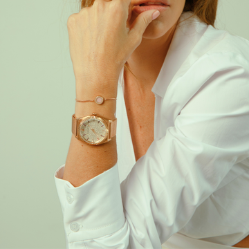 #RUBY-EIGHT | 36MM WATCH PAVE DIAL - MESH STRAP