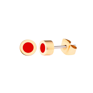 NEW WAVE RED CHIP EARRINGS