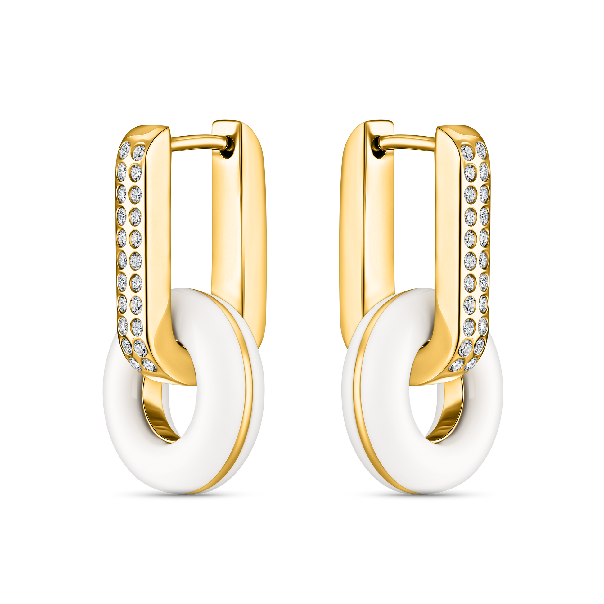 White Lifesaver earrings