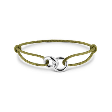 BRACELET SAYNA OLIVE GREEN CORD