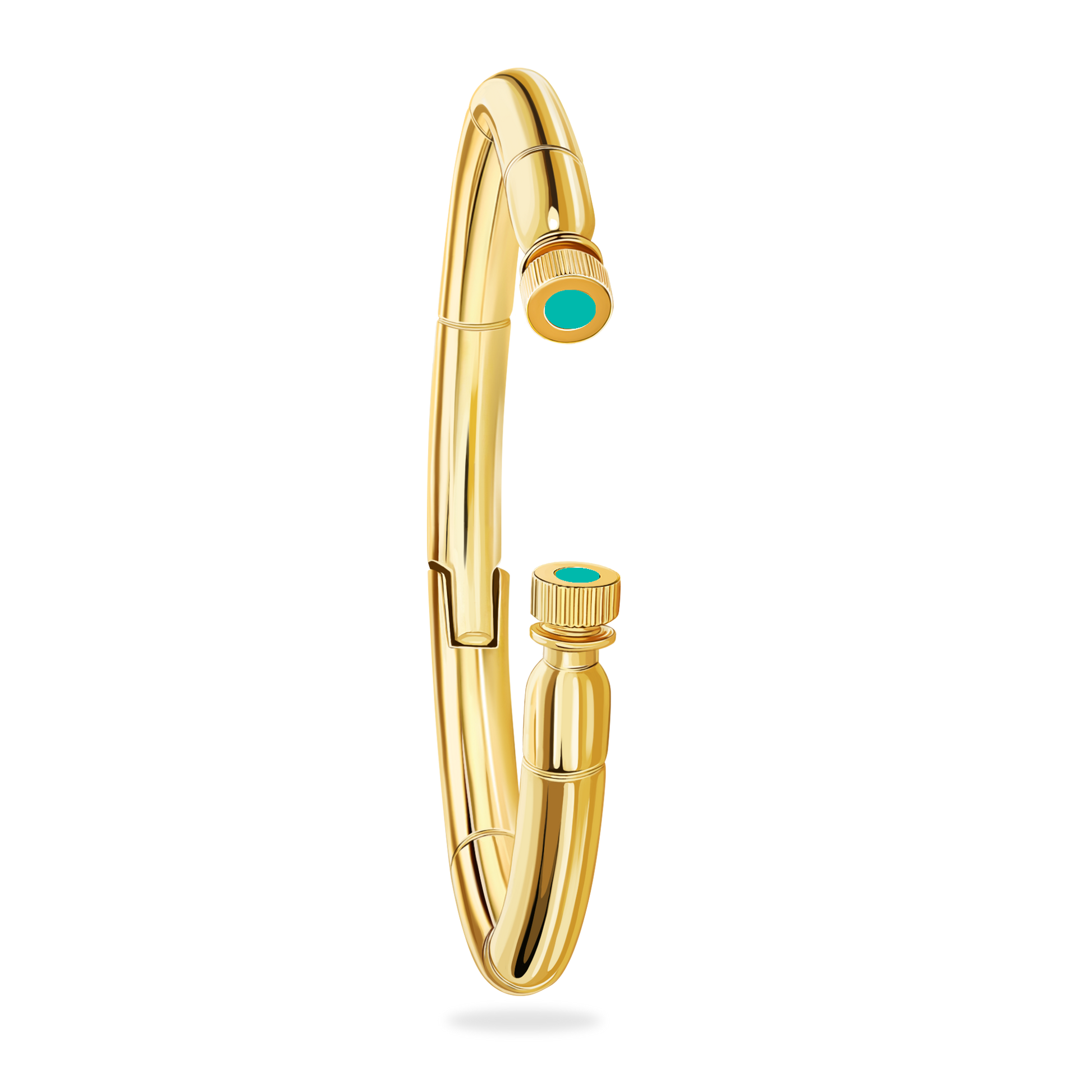 SEA CAP TURQUOISE CHIP BANGLE WITH EXCHANGABLE CAPS