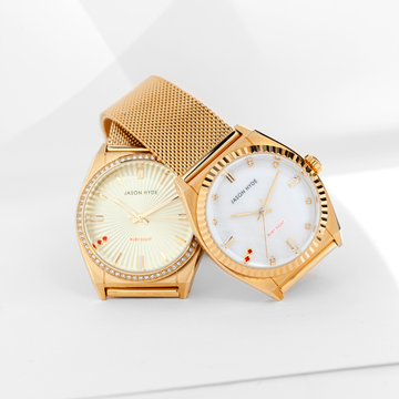Two Jason Hyde Ruby Eight gold watches 