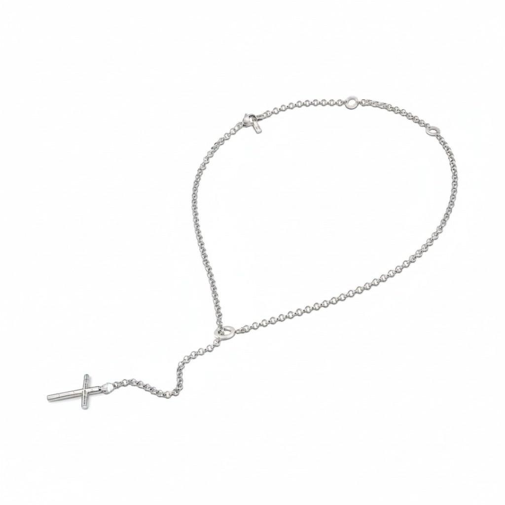 SEACAP Cross Lariat Necklace | Sterling Silver