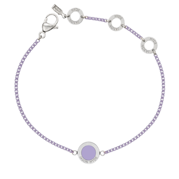 Lavender chain bracelet with matching charm.