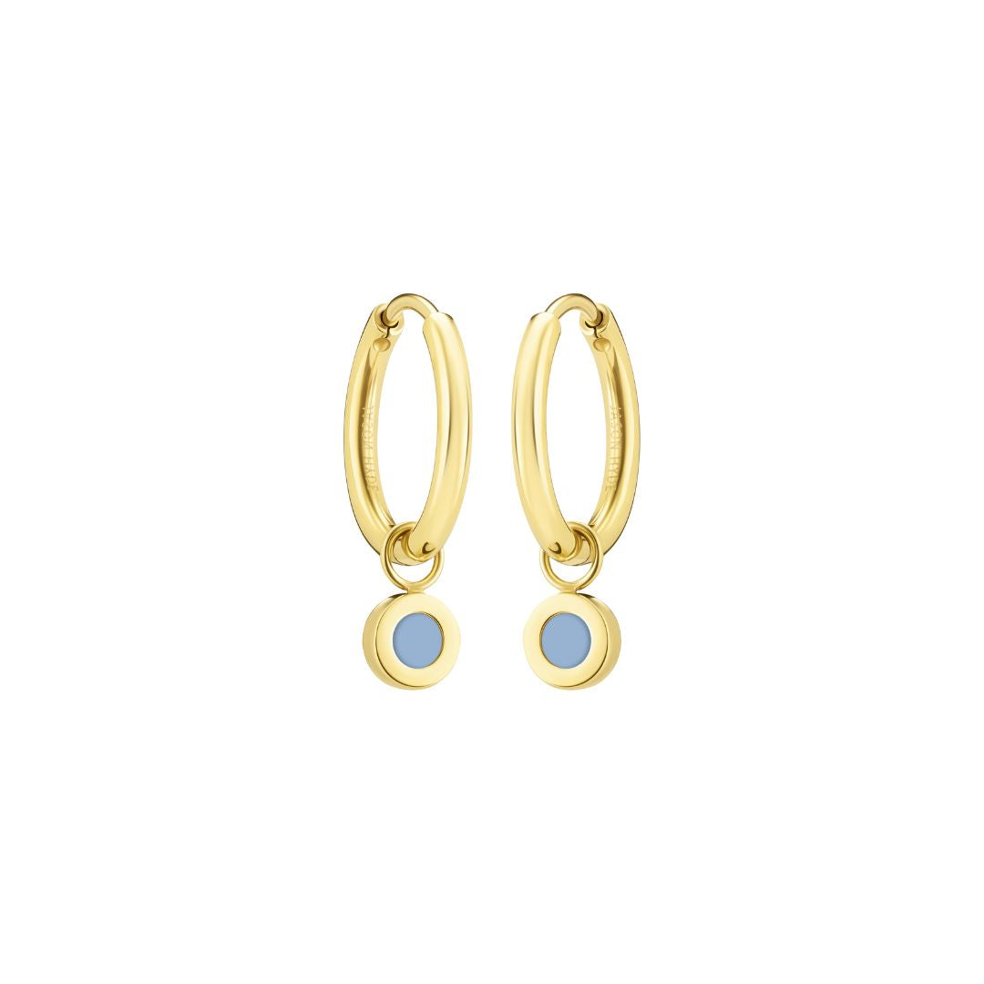 NEW WAVE HOOPS HANGING POWDER BLUE CHIP