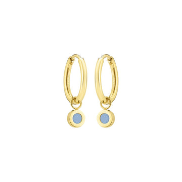 NEW WAVE HOOPS HANGING POWDER BLUE CHIP