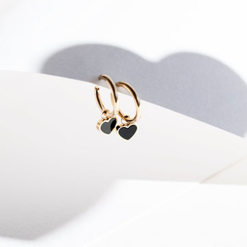 AMARE HOOPS HANGING BLACK CHIP