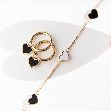 AMARE BLACK AND WHITE CHIPS TRIO BRACELET
