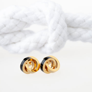 WEWA SAILOR KNOT BLACK CHIP EARRING