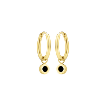 NEW WAVE HOOPS HANGING BLACK CHIP