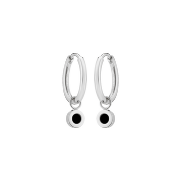 NEW WAVE HOOPS HANGING BLACK CHIP SS