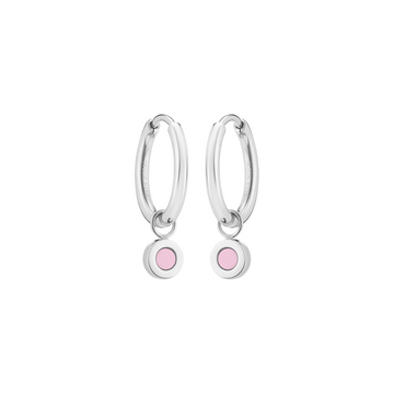 NEW WAVE HOOPS HANGING LIGHT PINK CHIP
