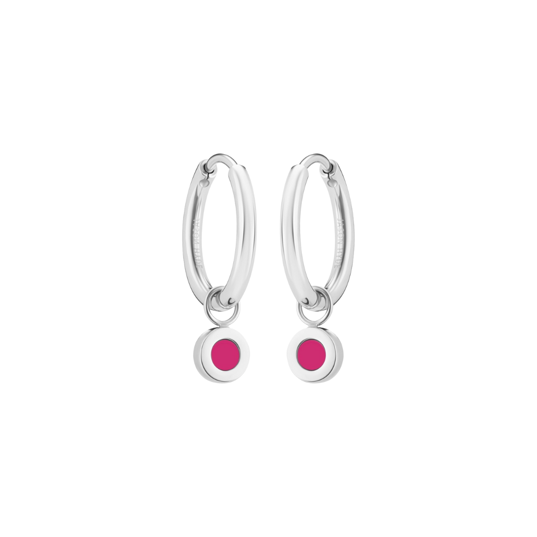 RASPBERRY CHIP HANGING HOOPS