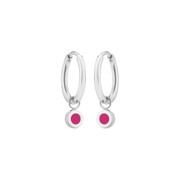 NEW WAVE HOOPS HANGING RASPBERRY CHIP