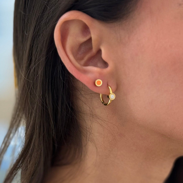 NEW WAVE ORANGE CHIP EARRINGS