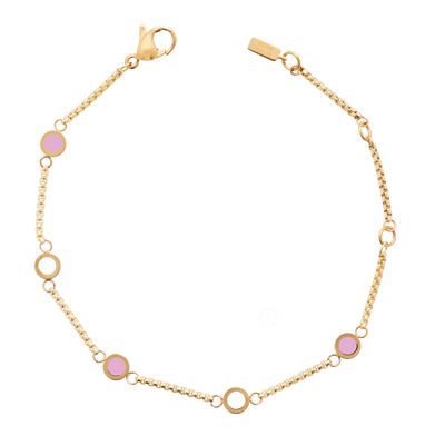 NEW WAVE FONDANT PINK AND WHITE 5 CHIPS BRACELET