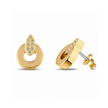 Nereida Beige Chip Earring with zirconia