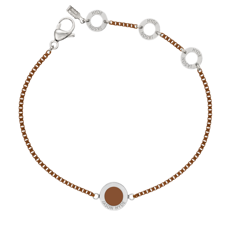 Nutshell chain bracelet with matching color charm