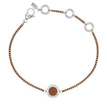 Nutshell chain bracelet with matching color charm