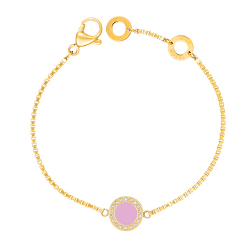 Sustainable Ocean Fondant Pink Chip with Zirconia Bracelet