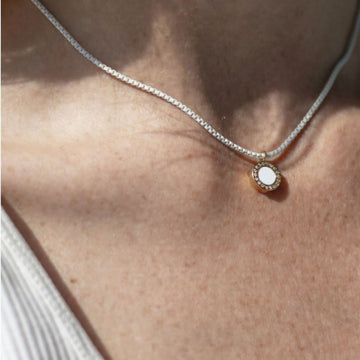 Jason Hyde White Necklace with Zirconia 