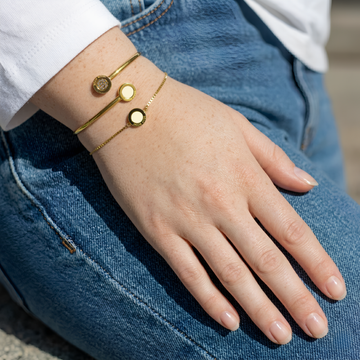 Jason Hyde Capuccino stacking bracelets